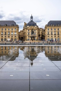 Miroir d'eau and Place de la Bourse, Bordeaux, Gironde, Nouvelle-Aquitaine, France