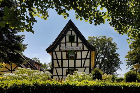 Half-timbered house Winzerhäuschen, Restaurant am Eselsweg zum Drachenfels, Königswinter,