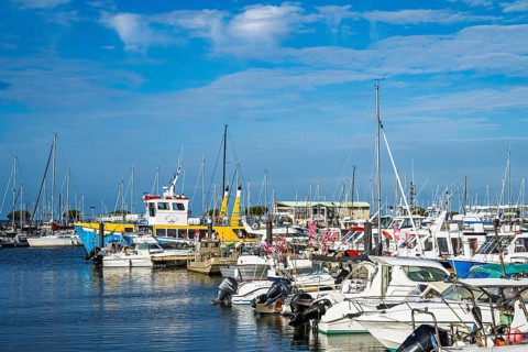 Marina and Beach in Arcachon, Gironde, France