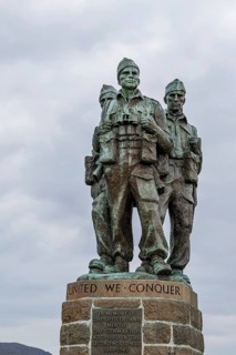Commando Memorial, Grampian Mountains, Fort William, Highland, Lochaber, Scotland, UK