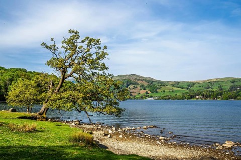 Lake Windermere, Wray Castle, Ambleside, Lake District, Cumbria, England, United Kingdom