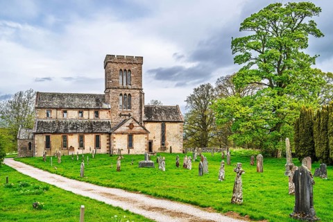 St Michael Church and Cemetery, Lowther Castle and Gardens, Lowther, Cumbria, England, United