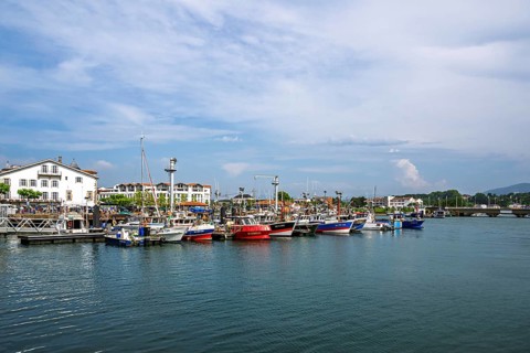Marina in Saint-Jean-de-Luz, Nouvelle-Aquitaine, Pyrenees-Atlantiques, France