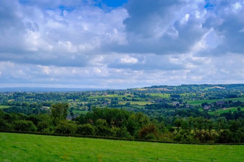 Across the Geul valley, towards Belgium, landscape south of Mechelen, South Limburg, Limburg,