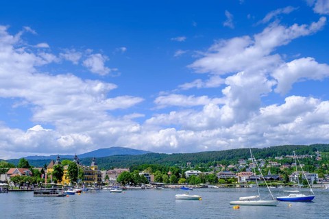 Velden am Lake Wörth with Schlosshotel, Carinthia, Austria