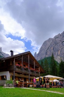 Talschlusshütte, Val Fiscalina, Bad moss near Sesto, Dolomites, Val Pusteria, South Tyrol, Italy