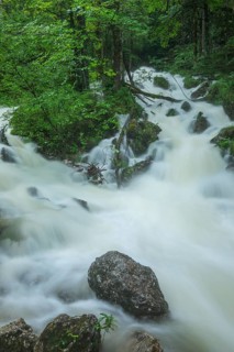 Roaring Weißbach after summer rain near Inzell