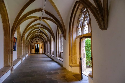 Cloister, Steinfeld Monastery, Kall, North Eifel, Eifel, North Rhine-Westphalia, Germany