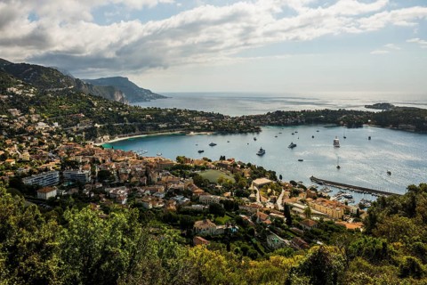 Panorama, View from Mont Boron, Saint-Jean-Cap-Ferrat, Cap Ferrat, Alpes Maritimes, Provence Alpes