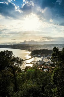 Panorama, Sunset, View from Mont Boron, Nice, Alpes Maritimes, Provence Alpes Cote d'Azur, French