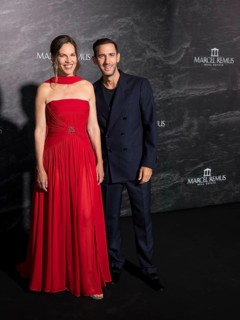 Hilary Swank and Marcel Remus at the Remus Lifestyle Night on the rooftop terrace of the Pure Salt