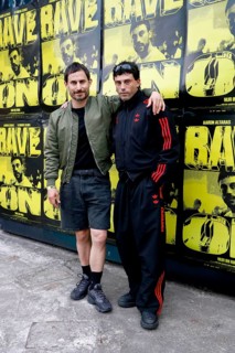 Clemens Schick and Aaron Altaras at the premiere of their film Rave On on the grounds of the RSO