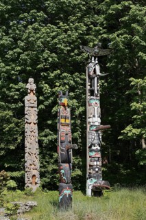 Totem poles, Stanley Park, Vancouver, British Columbia, Canada