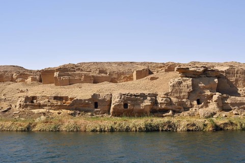 Ancient temple complex on the banks of the Nile, Egypt