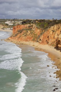 Rocky coast, Praia de Porto de Mos, Algarve, Portugal
