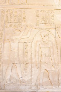 Relief on the double temple of Kom Ombo, Kom Ombo, Egypt