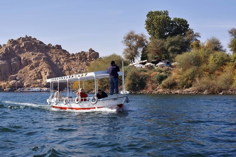Excursion boat on Lake Nasser, Aswan, Egypt
