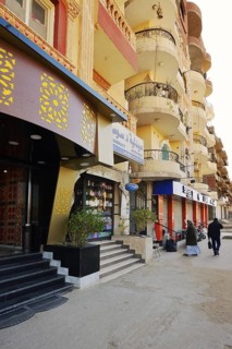 Houses with shops, Aswan, Egypt