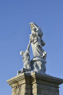 Statue Notre Dame des Naufrages or Statue of Our Lady of the Shipwrecked, Pointe du Raz, Cap Sizun,