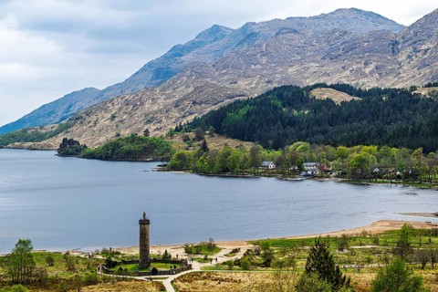 Glenfinnan Monument, Loch Shiel, Glenfinnan Viaduct, River Finnan, West Highland, Scotland, United