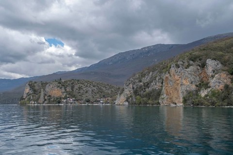 Town on the shores of Lake Ohrid, the second largest lake on the Balkan Peninsula, Unesco World