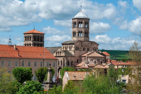 Issoire. Romanesque church Saint Austremoine, one of the five major Romanesque churches in