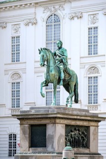 Emperor Joseph Monument in front of the Austrian National Library on Josefsplatz in the Vienna