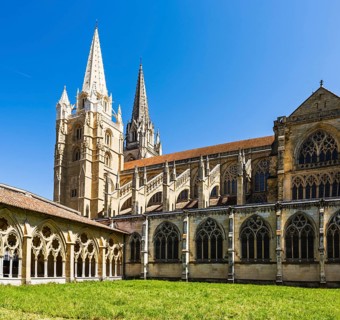 Panorama of Cathedrale Sainte-Marie in Bayonne, Basque Country, Southwest France