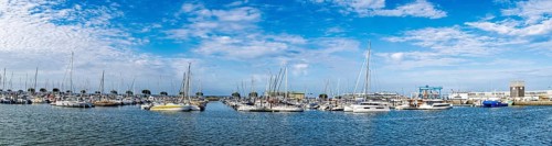 Panorama of Marina and Beach in Arcachon, Gironde, France