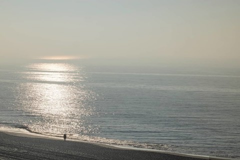 Beach walk by the sea, Wenningstedt-Braderup, North Sea, Schleswig-Holstein
