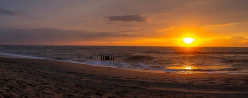 Sunset by the sea, North Sea, Rantum, Sylt, Schleswig-Holstein
