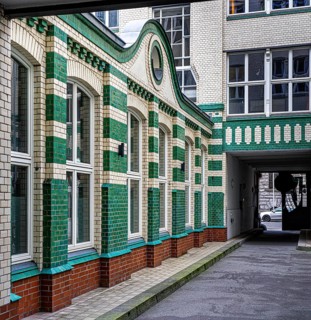 Old town house, historic residential and commercial building in Berlin Mitte, Klosterstraße,