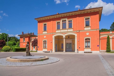 Empress Elisabeth Museum in the old railway station in Possenhofen, Pöcking, Lake Starnberg, Upper