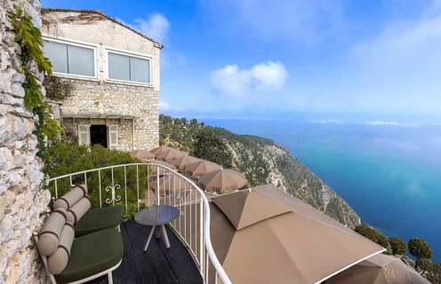 France, French Riviera, Eze Village scenic views and old town streets
