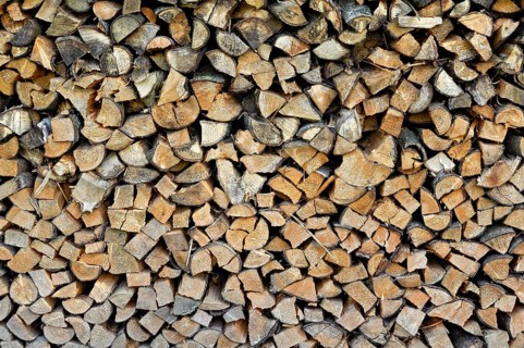 Stack with firewood, logs, structure, texture, background image, Anzing, Upper Bavaria, Bavaria,
