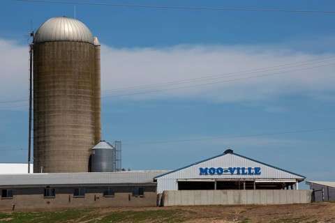 Nashville, Michigan - The Moo-ville Creamery, a family-owned dairy farm with a retail store,