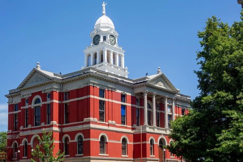 Charlotte, Michigan - The Courthouse Square Museum. Opened in 1885, the building housed the Eaton