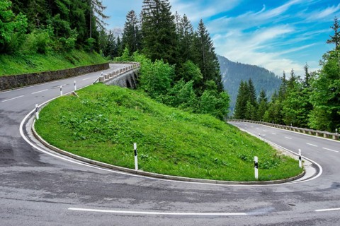 Country road in Berchtesgadener Land, Bavaria, Germany