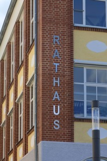 New town hall in the former Kindler corset factory, former Gotthold Kindler and Cie. corset