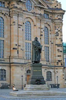 Statue, Monument, Reformer, Martin Luther, Dresden, Germany