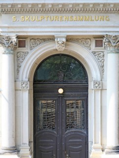 Entrance door, Sculpture Collection, State Art Collection, Semper Building, Zwinger, Dresden,