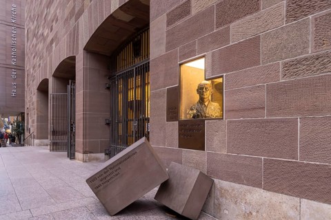 Memorial to the Christian politician and resistance fighter Eugen Bolz. St. Eberhard Cathedral.