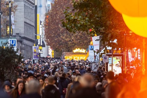 Stuttgart glows in 2025. Long shopping night in the city center. Light installations and other