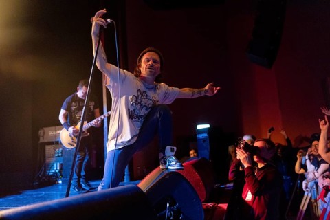 Keith Caputo, singer of Life of Agony, live on 30 Years of Ugly Tour at Berlin's Columbia Theater