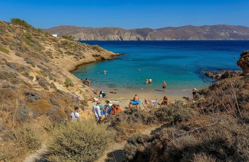 Agios Sostis, Mykonos, Cyclades, Greece - Agios Sostis, small town with the famous restaurant Kikis