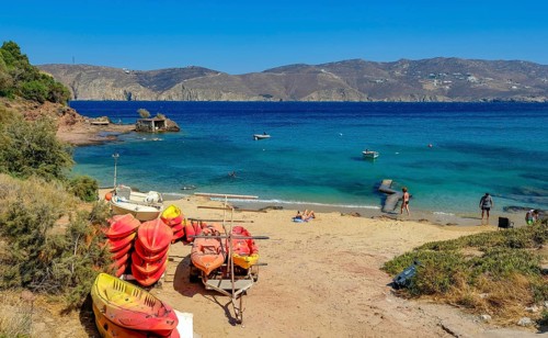 Panormos, Mykonos, Cyclades, Greece - Panormos, small town with sandy beach in the north of the