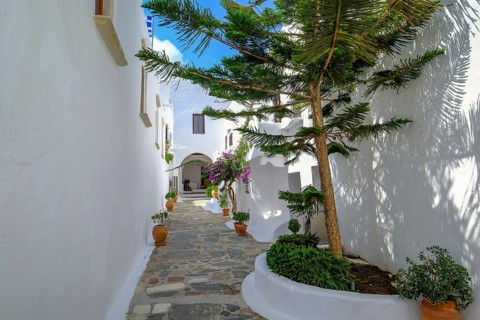 Ano Mera, Mykonos, Cyclades, Greece - The Panagia Tourliana monastery is the center of Ano Mera.