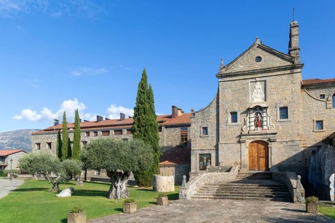 El Monasterio de Boltaña, former monastery now hotel and spa, Boltana, Huesca province, Aragon,