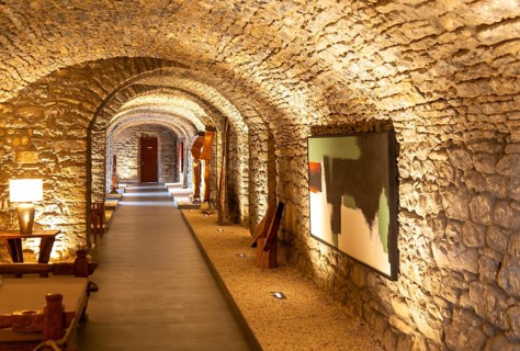 Interior El Monasterio de Boltaña, former monastery now hotel and spa, Boltana, Huesca province,