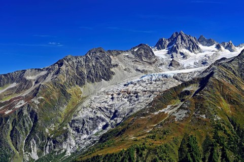 Glacier du Tour behind Aiguilles du Tour, Chamonix-Mont-Blanc, Haute-Savoie, France